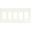 Wallplate For Dimmers And Sensors - 5-Gang - White Finish - Lutron