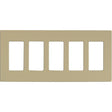 Wallplate For Dimmers And Sensors - 5-Gang - Ivory Finish - Lutron