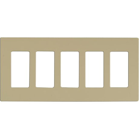 Wallplate For Dimmers And Sensors - 5-Gang - Ivory Finish - Lutron