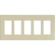Wallplate For Dimmers And Sensors - 5-Gang - Almond Finish - Lutron