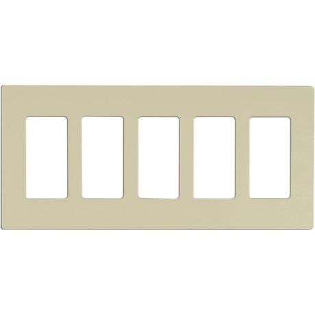 Wallplate For Dimmers And Sensors - 5-Gang - Almond Finish - Lutron