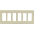 Wallplate For Dimmers And Sensors - 6-Gang - Almond Finish - Lutron