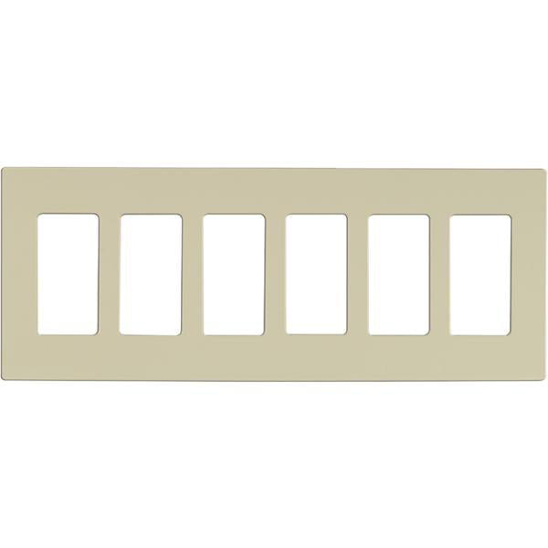 Wallplate For Dimmers And Sensors - 6-Gang - Almond Finish - Lutron