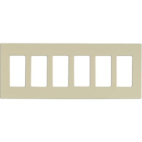 Wallplate For Dimmers And Sensors - 6-Gang - Almond Finish - Lutron