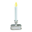 Celebrations Brushed Silver No Scent Auto Sensor Flameless Flickering Candle