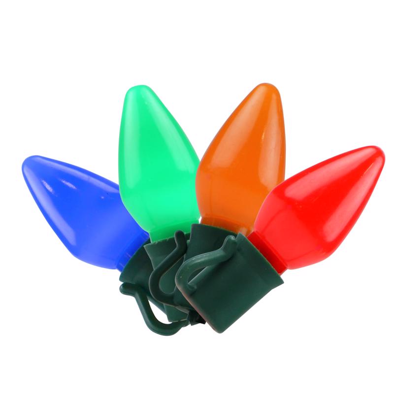 Celebrations Incandescent C7 Multicolored 4 ct Replacement Christmas Light Bulbs 0.08 ft.