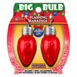 Magic Seasons Christmas Big Bulb Flashing Earrings Plastic 1 pk