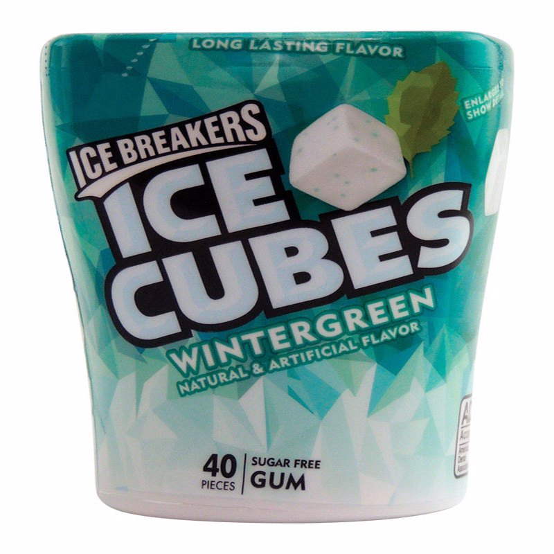 Ice Breakers Ice Cubes Wintergreen Gummy Candy 40 pc