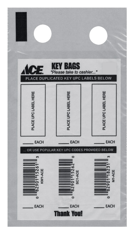 0 Plastic Clear Fastener Bag 250 pk 6 in. H X 4.1250 in. W X 0 in. L