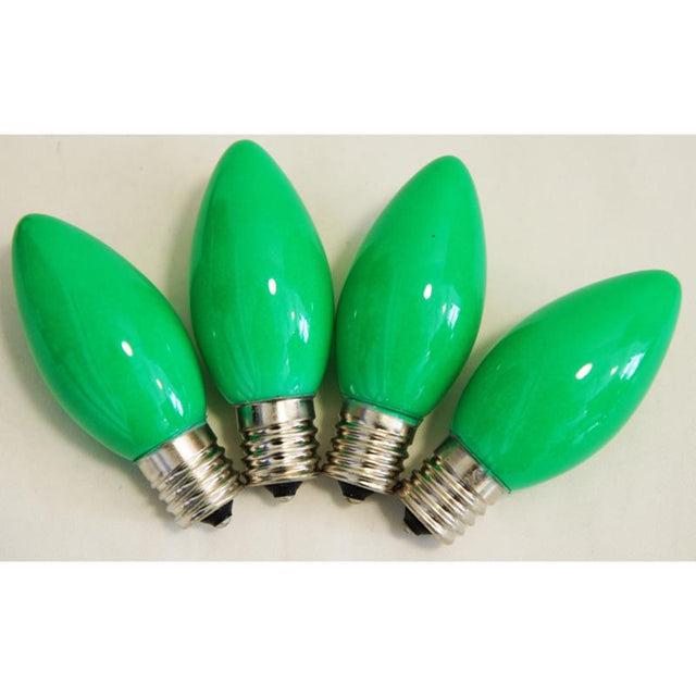 Celebrations Incandescent C9 Green 4 ct Replacement Christmas Light Bulbs 0.08 ft.