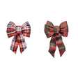 Holiday Trims Assorted 7 Loop Christmas Bow 8.5 in.