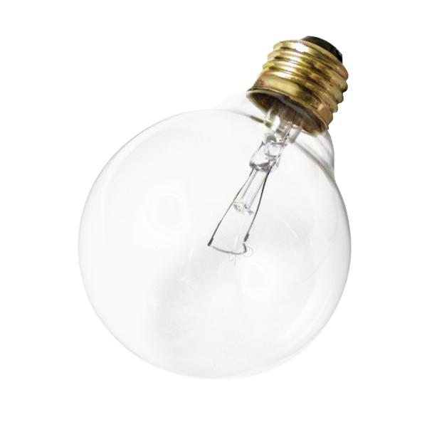 25 Watt G25 Incandescent - Clear - 3000 Average rated hours - 180 Lumens - Medium base - 130 Volt