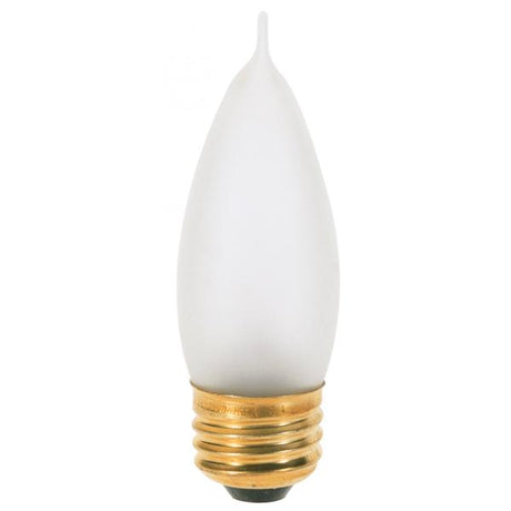 25 Watt CA10 Incandescent - Frost - 2500 Average rated hours - 200 Lumens - Medium base - 130 Volt