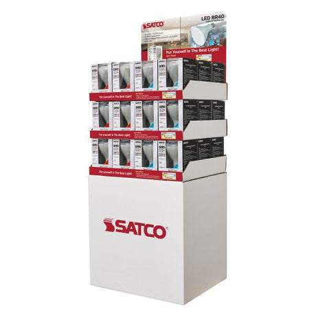 Display Unit Containing 36 pieces - 11.5 Watt - LED BR40 - 3000K - Medium base
