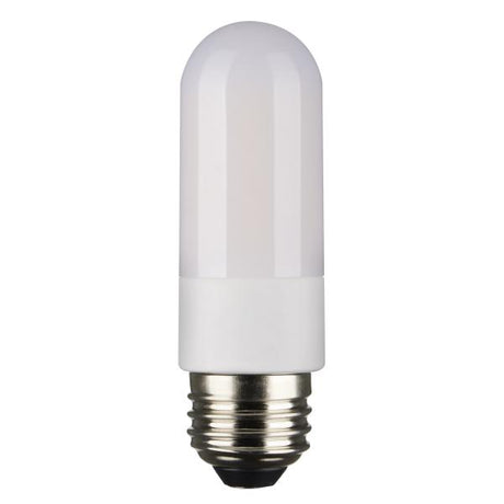 8 Watt T10 LED - Frosted - Medium base - 3000K - High Lumen - 120 Volt - 90 CRI - Dimmable - Carded