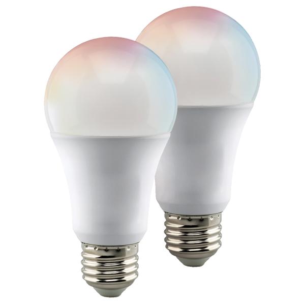 10 Watt - A19 LED - RGB & Tunable White - Starfish IOT - 120 Volt - 800 Lumens - 2-Pack