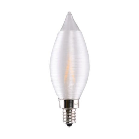 4 Watt CA11 LED - Satin Spun Clear - Candelabra base - 2700K - 120 Volt