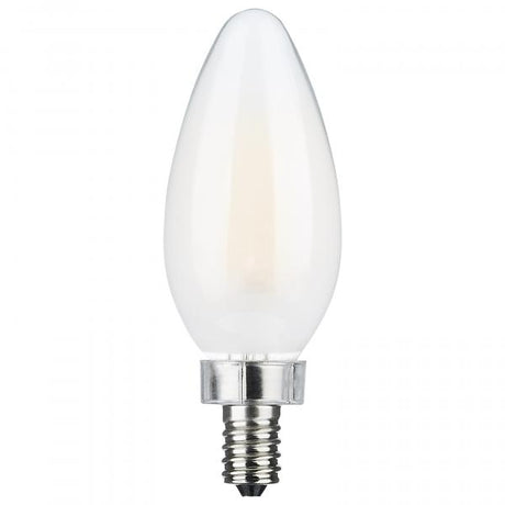 8 Watt C11 LED - Frosted Finish - Candelabra Base - 3000K - 90 CRI - 800 Lumens - 120 Volt