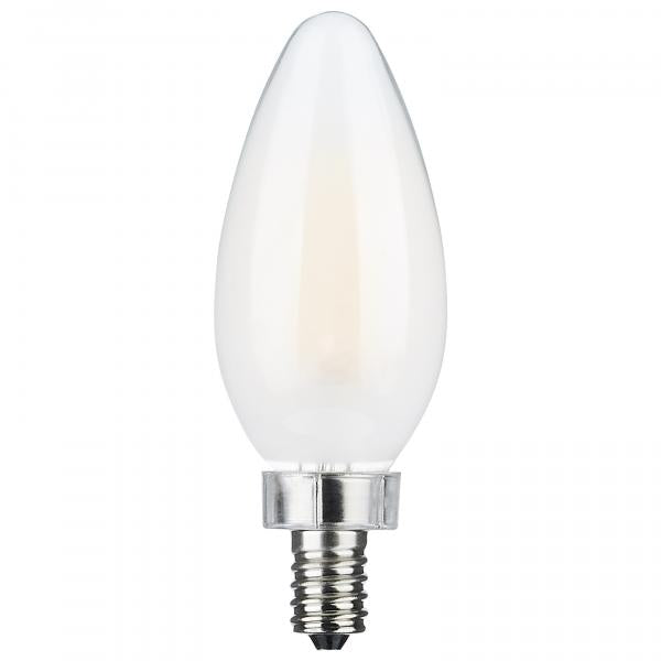 8 Watt C11 LED - Frosted Finish - Candelabra Base - 3000K - 90 CRI - 800 Lumens - 120 Volt