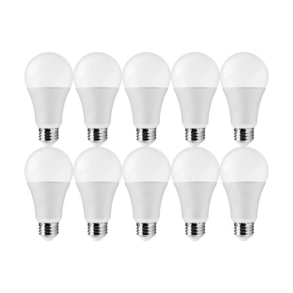 14 Watt A19 LED - 3000K - 100 Watt Replacement - Medium base - 220 deg. Beam Angle - 10-Pack