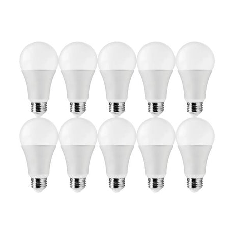 14 Watt A19 LED - 5000K - 100 Watt Replacement - Medium base - 220 deg. Beam Angle - 10-Pack