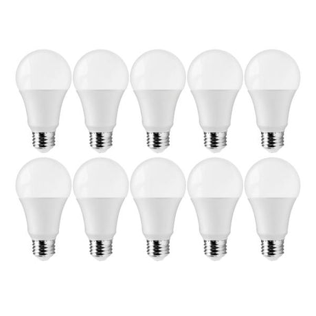 12 Watt A19 LED - 3000K - 75 Watt Replacement - Medium base - 220 deg. Beam Angle - 10-Pack
