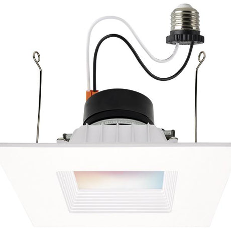 13 Watt - LED Retrofit Downlight - 5-6 Inch Square - Starfish IOT - RGB & Tunable White - 120 Volt - 90 CRI - White Finish