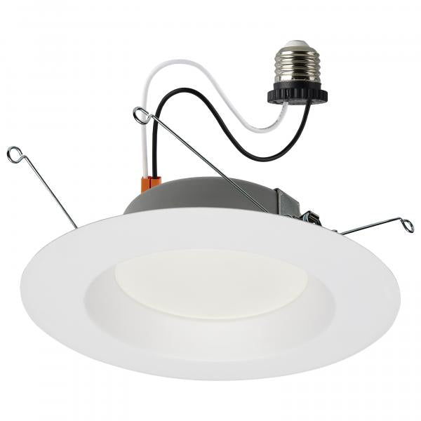 12.5 Watt LED Downlight Retrofit - 5-6" - 2700K - 120 Volts - Dimmable - White Finish