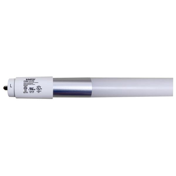 24 Watt T8 LED - Single Pin Base - CCT Selectable - Type B - Ballast Bypass - PET Shatterproof Coated - White Finish - 72 Inches - 120-277 Volt