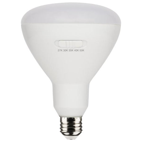13 Watt BR40 LED - Medium Base - CCT Selectable - White Finish - 90 CRI - 120 Volt