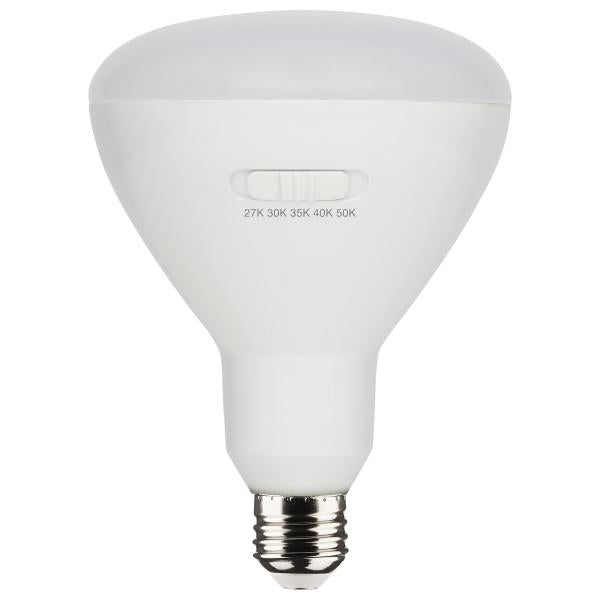 13 Watt BR40 LED - Medium Base - CCT Selectable - White Finish - 90 CRI - 120 Volt