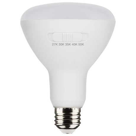 8.5 Watt BR30 LED - Medium Base - CCT Selectable - White Finish - 90 CRI - 120 Volt - 6 Pack