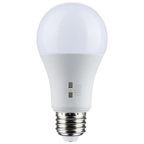 12 Watt A19 LED - Medium Base - CCT Selectable - 120 Volt - White Finish