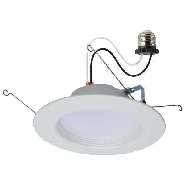 13.7 Watt LED Downlight Retrofit - 5-6 Inches - CCT Selectable - Round - White Finish - 120 Volt