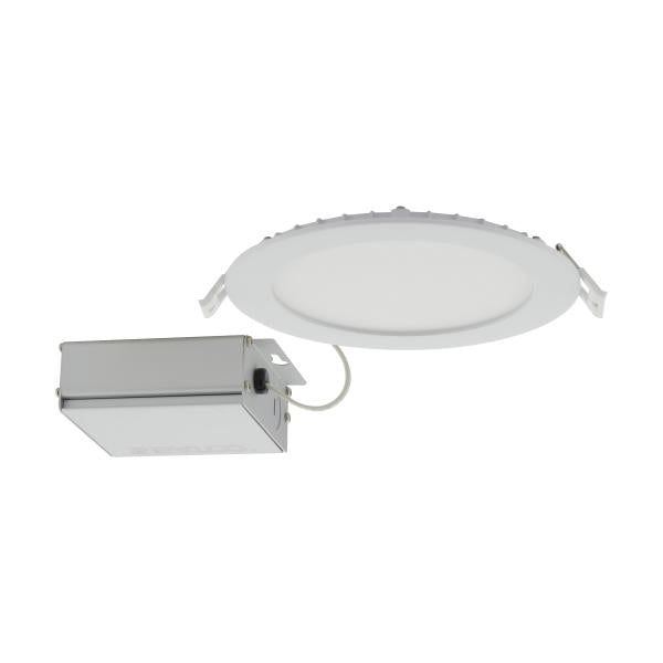 12 Watt - LED Direct Wire Downlight - Edge-lit - 6 inch - CCT Selectable - 120 volt - Dimmable - Round - Remote Driver