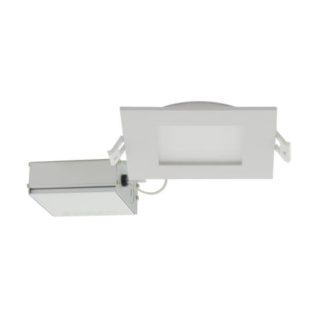 10 Watt - LED Direct Wire Downlight - Edge-lit - 4 inch - CCT Selectable - 120 volt - Dimmable - Square - Remote Driver