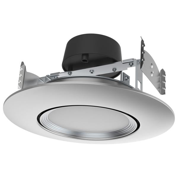 10.5 Watt - LED Retrofit Downlight - Gimbaled - 120 Volt - CCT Selectable - Brushed Nickel Finish