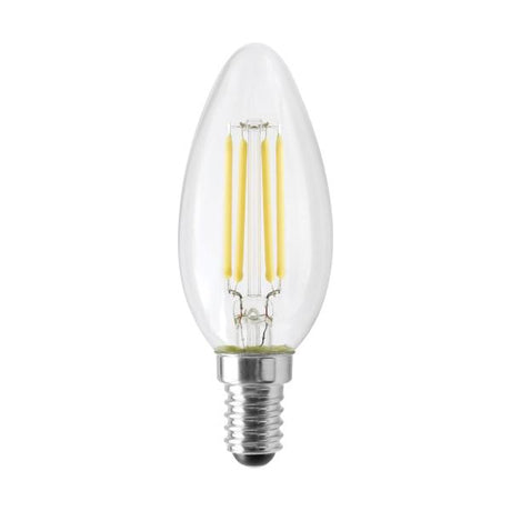 4.5 Watt - B11 LED - Clear - 350 Lumens - 4000K - European base - 120 Volt