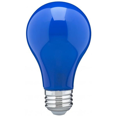 8 Watt A19 LED - Ceramic Blue - Medium base - 360 deg. Beam Angle - 120 Volt
