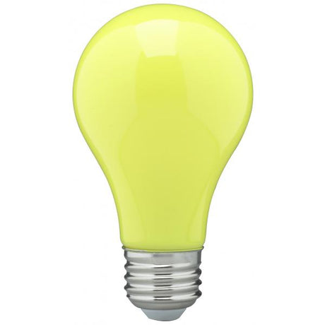 8 Watt A19 LED - Ceramic Yellow - Medium base - 360 deg. Beam Angle - 120 Volt