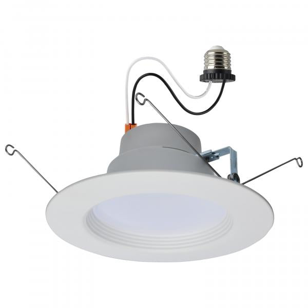 LED Retrofit Downlight - 7/10/13 Wattage Selectable - CCT and Lumens Selectable - 120 Volt - ColorQuick and PowerQuick Technology - Round White Finish