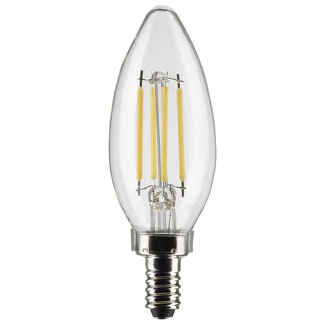 4 Watt B11 LED - Clear - Candelabra base - 90 CRI - 3500K - 120 Volt