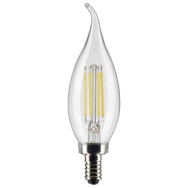 4 Watt CA10 LED - Clear - Candelabra base - 90 CRI - 4000K - 120 Volt