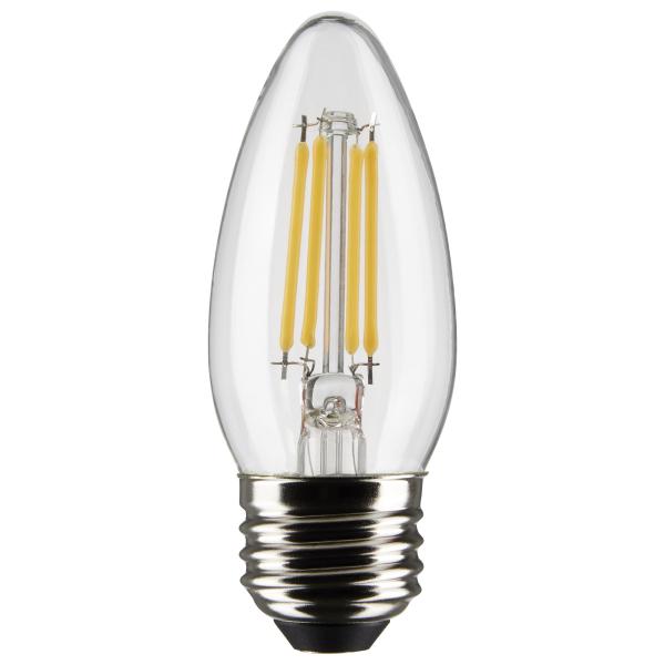 4 Watt B11 LED - Clear - Medium base - 90 CRI - 2700K - 120 Volt - 3-Pack