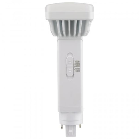 9 Watt PL 2-Pin LED - 1100 Lumens - G24d Base - CCT Selectable - White Finish - 120-277 Volts