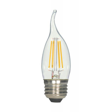 4.5 Watt CA10 LED - Clear - Medium base - 5000K - 120 Volt - 2-Card