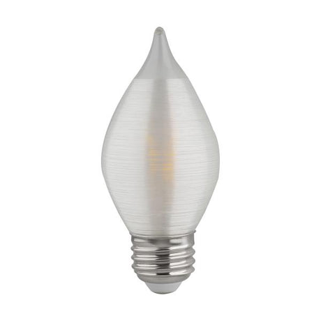 4 Watt C15 LED - Satin Spun - Clear - Medium base - 2700K - 300 Lumens - 120 Volt