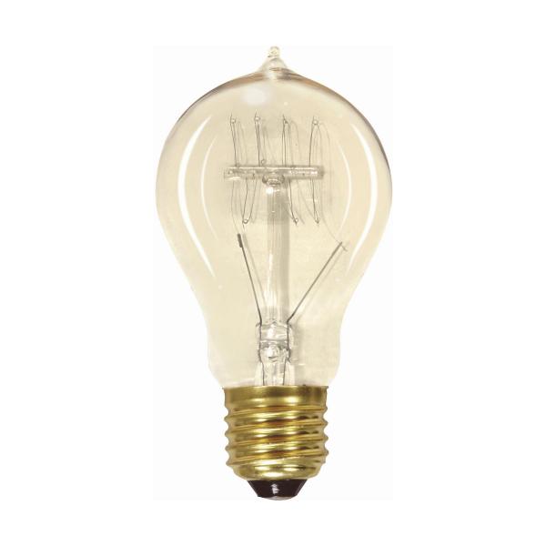 40 Watt A19 Incandescent - Clear - 3000 Average rated hours - 160 Lumens - Medium base - 120 Volt