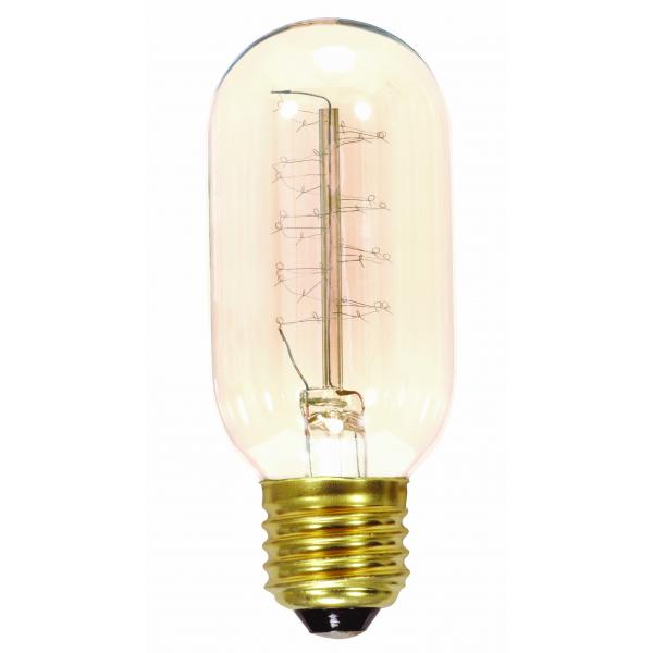 40 Watt T14 Incandescent - Clear - 3000 Average rated hours - 160 Lumens - Medium base - 120 Volt