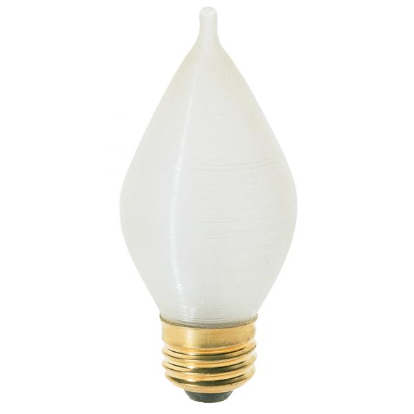 25 Watt C15 Incandescent - Spun White - 4000 Average rated hours - 160 Lumens - Medium base - 120 Volt - Carded